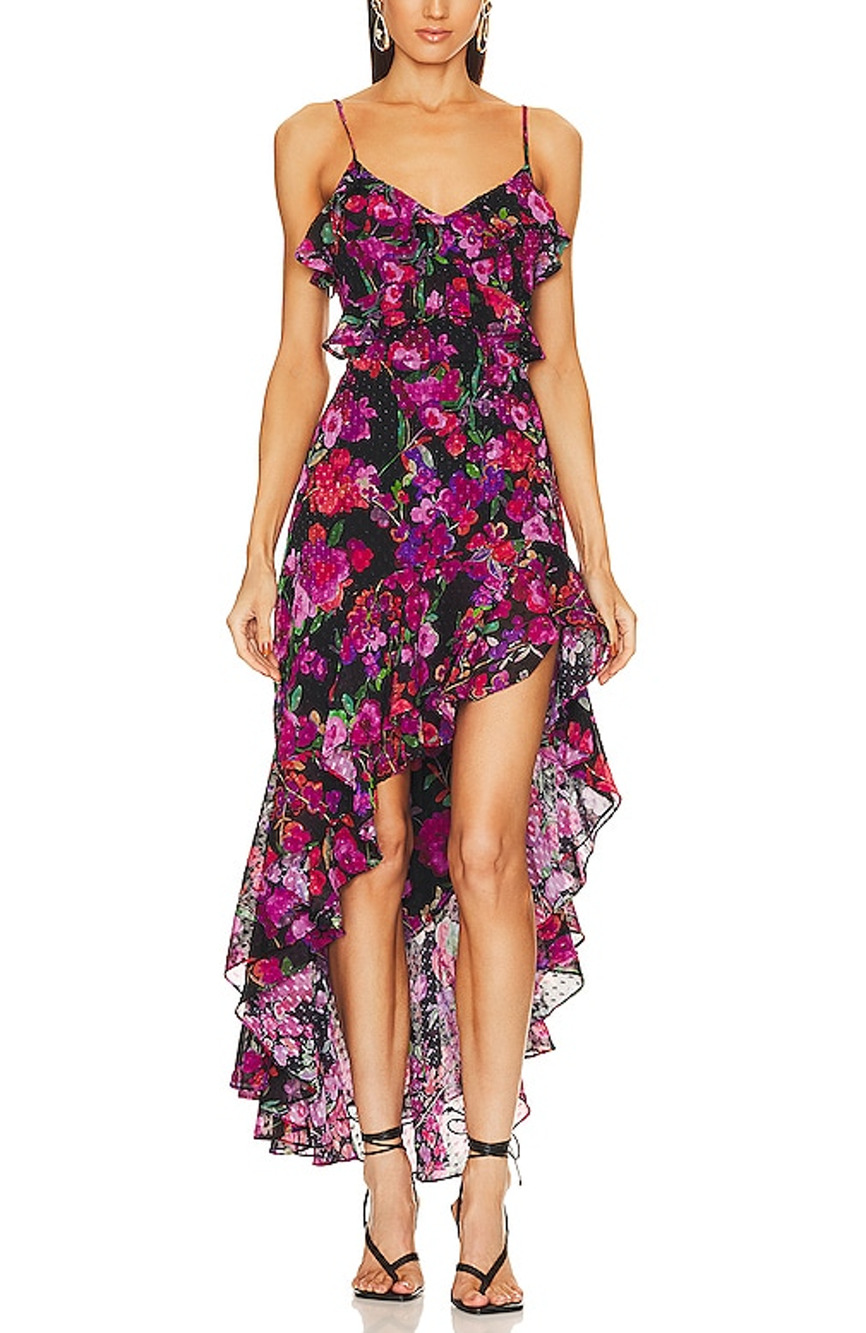 Line & Dot Asymmetrical Multicolor Mika Dress Size S - Picture 1 of 4
